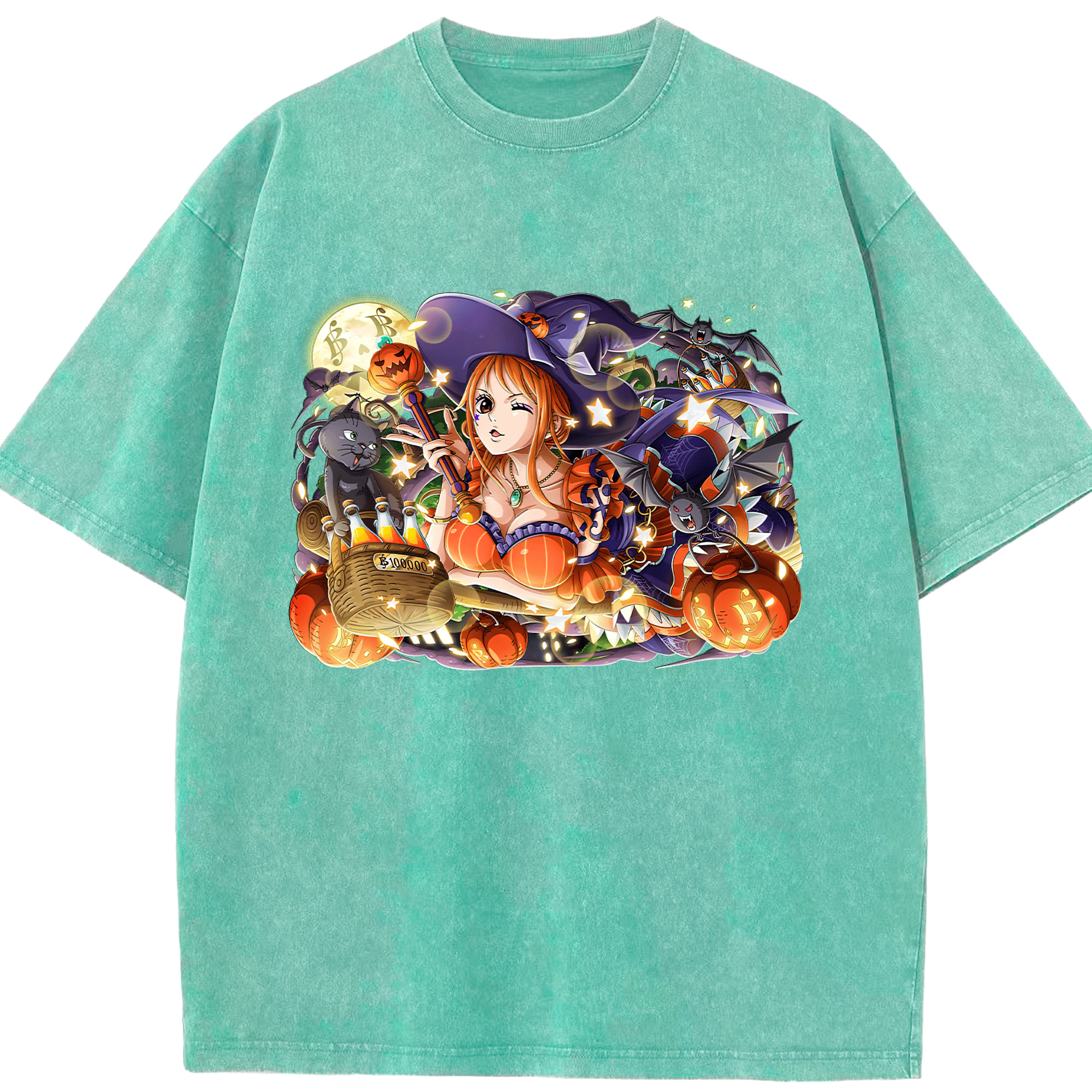 ワンピース ナミ ONE PIECE Nami 綿100% ヴィンテージ風 半袖Tシャツ（フロントプリント）